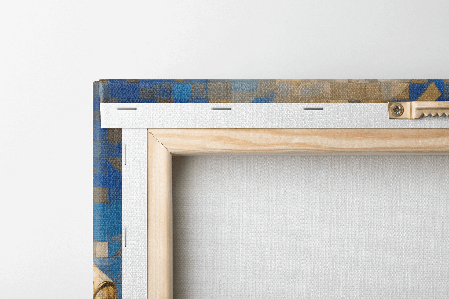 Back view of Canvas Wall Art Painting of Abraham and Sarah sitting in a Catholic chapel