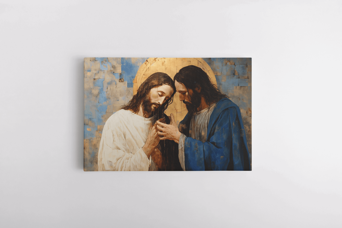 Canvas Wall Art Christian Painting of Jesus Christ healing a man