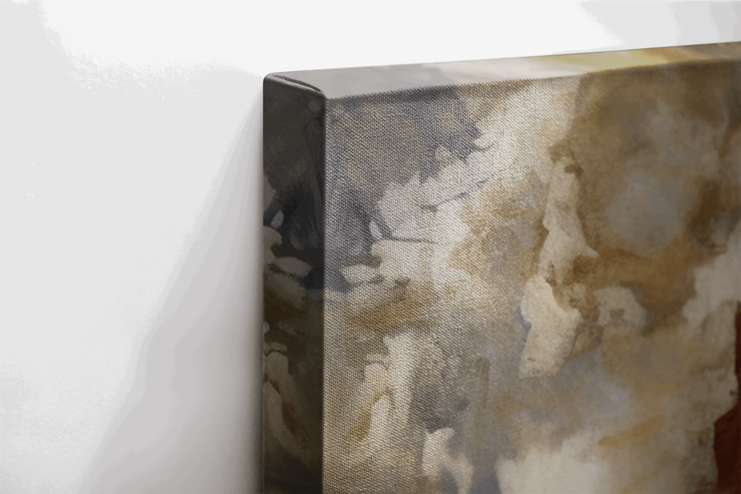 Side view of Canvas Wall Art Painting of Jesus Christ with a crown of thorns on his head
